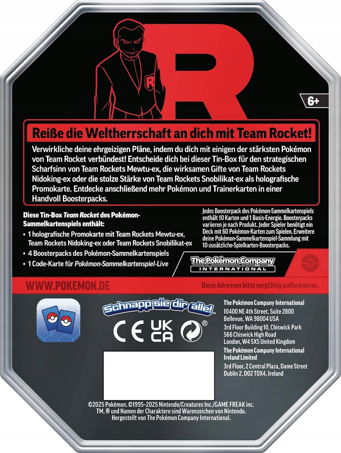 Pokémon - kolekcjonerska gra karciana: Tin-Box Team Rocket