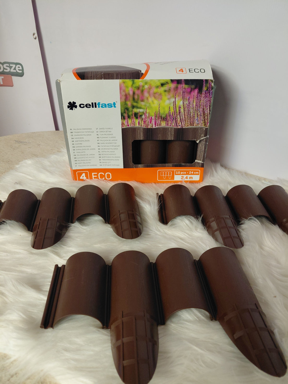 CELLFAST Palisada Ogrodowa Brązowa 4 ECO 2,4 m (10 sztuk)
