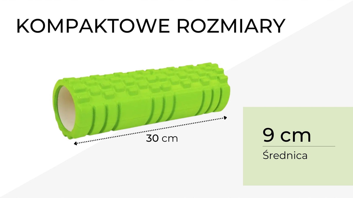 Wałek Roller do ćwiczeń i masażu jogi fitness, zielony