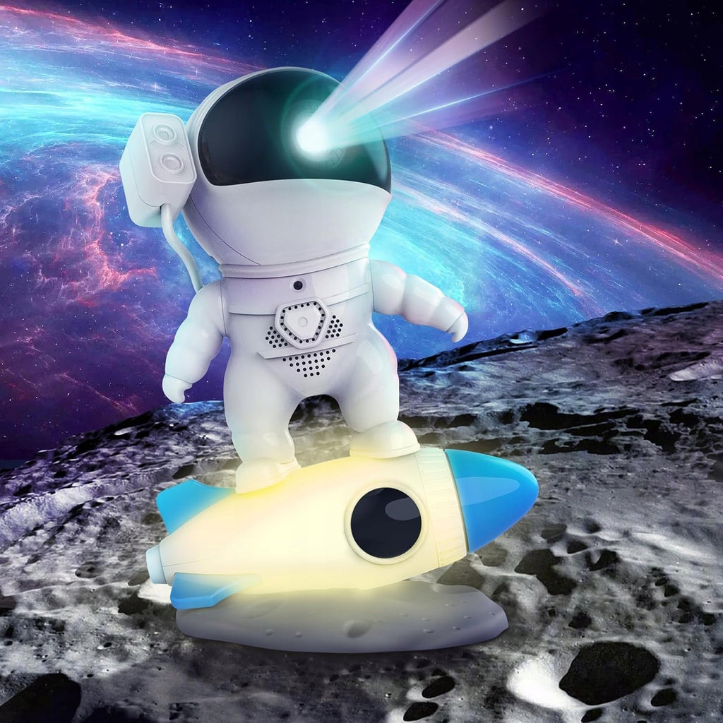 PROJEKTOR RZUTNIK GWIAZD ASTRONAUTA ROCKET BLUETOOTH GŁOŚNIK PILOT SMART