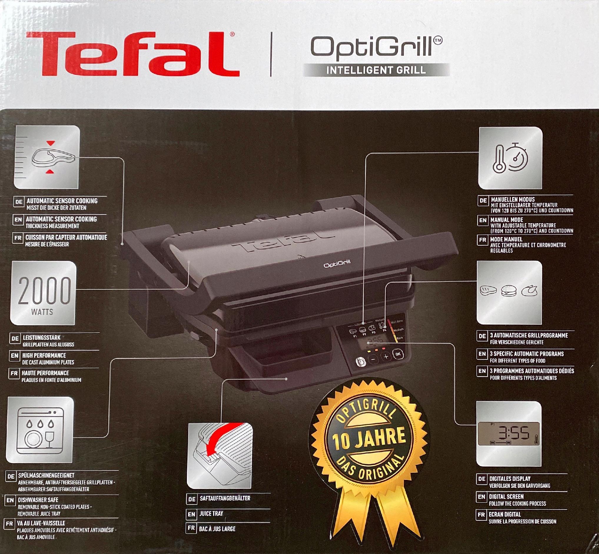 Grill elektryczny Tefal optigrill 2000W z regulacją temperatury