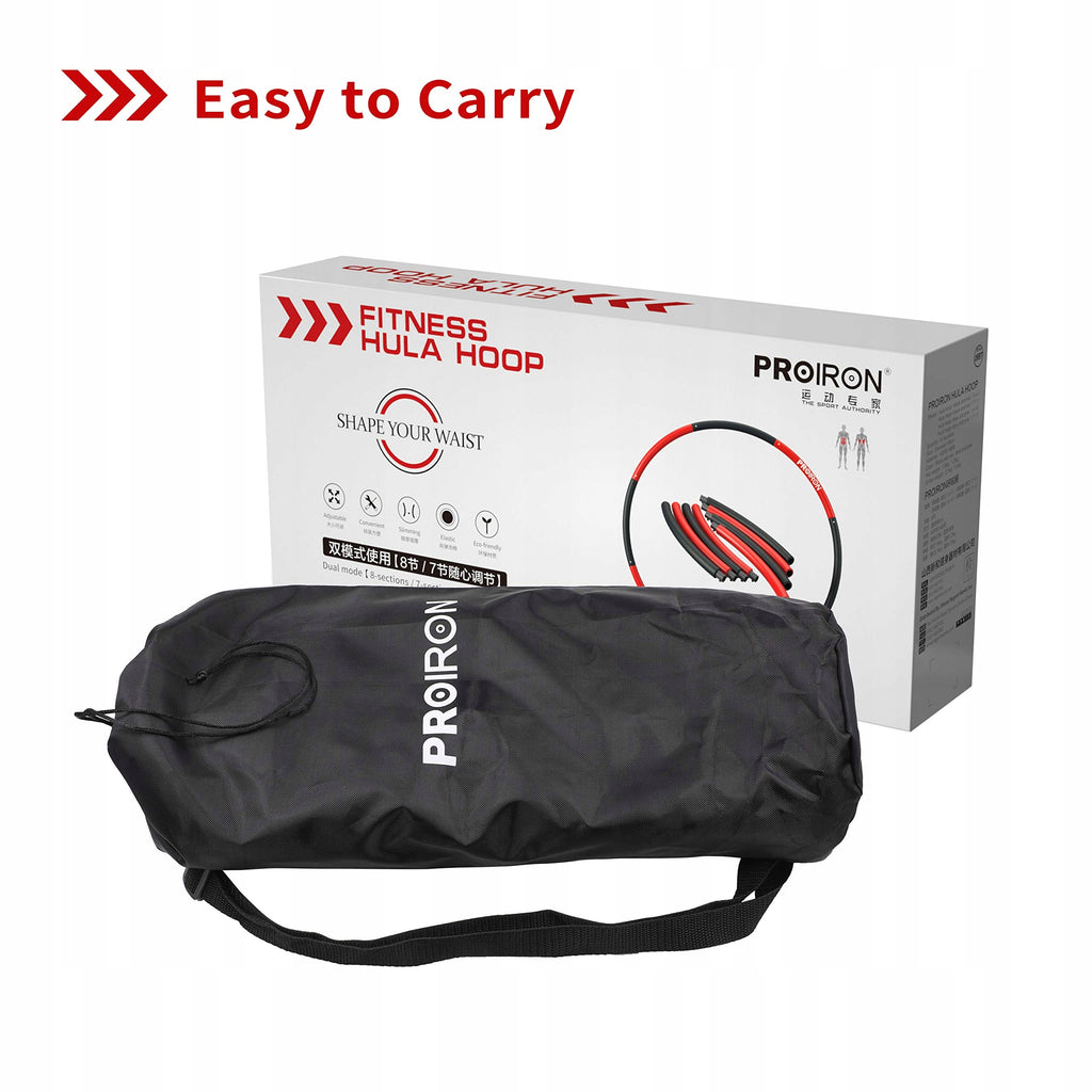 Hula-hop PROIRON 98 cm, 1 kg – składane, 8-elementowe