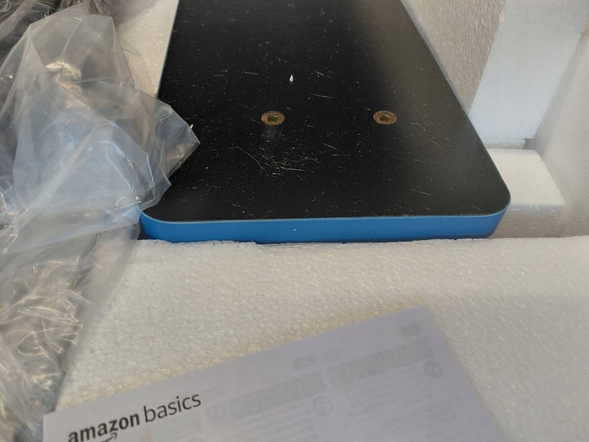 Biurko gamingowe regulowane półka na monitor, 140 x 63,5 niebieskie
