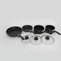 Bastic 7-Piece Cookware Set – 2 Frying Pans, 2 Saucepans, 3 Lids (non-induction)