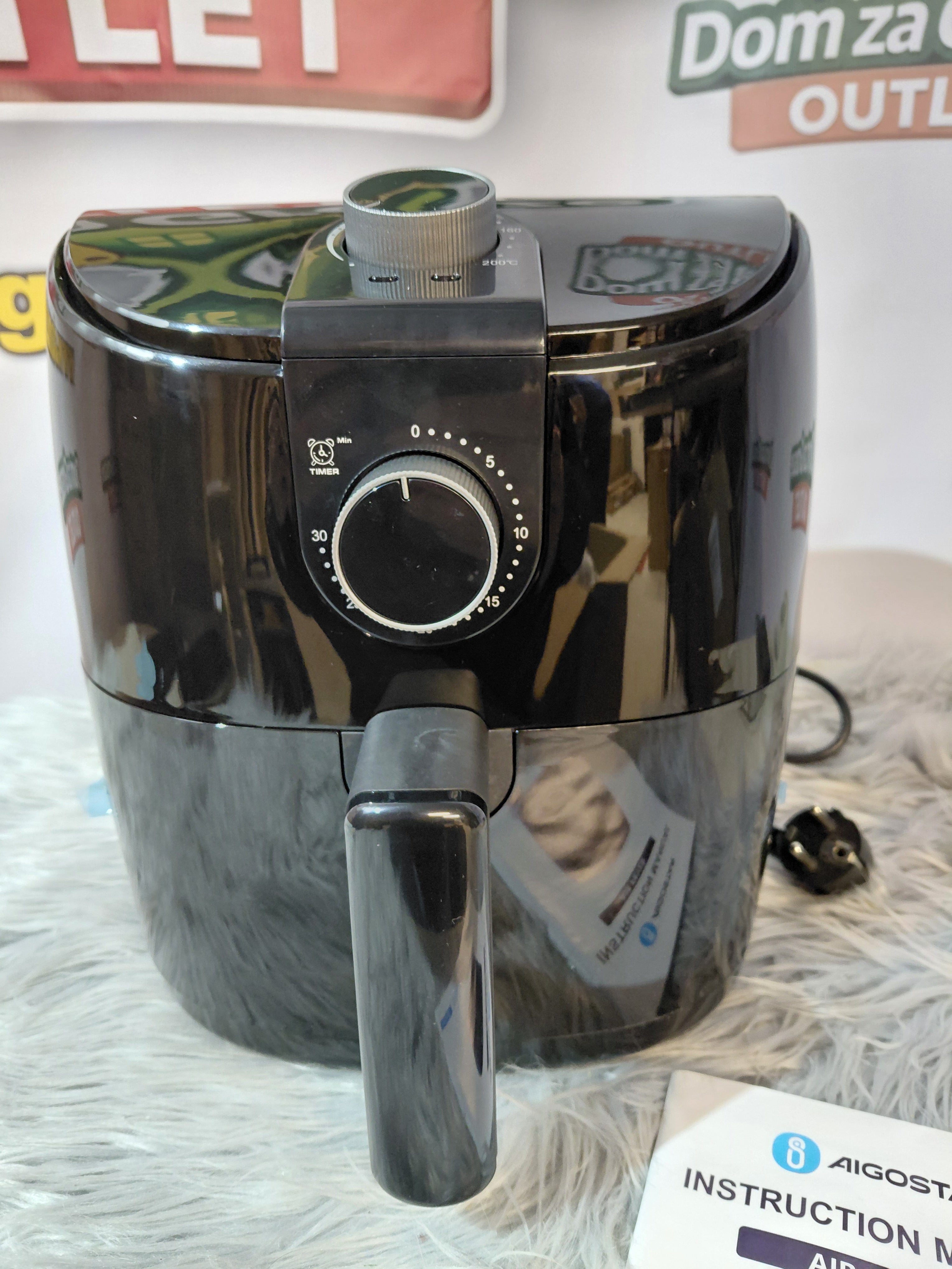 Aigostar Hayden B30202IYF Frytkownica Beztłuszczowa Air Fryer 4L 1500W Czarna