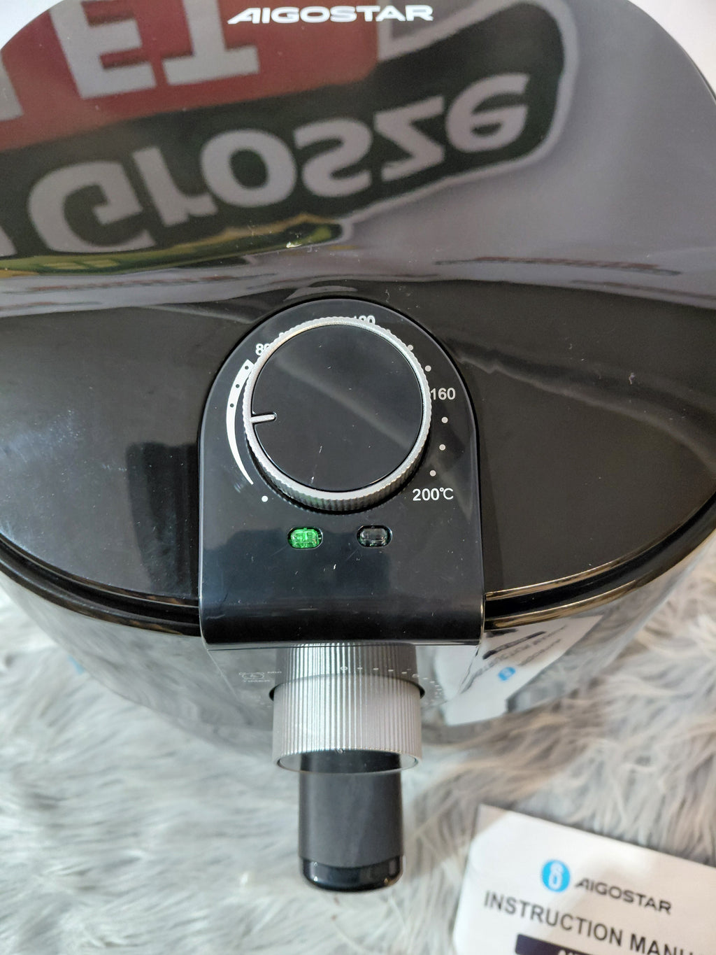 Aigostar Hayden B30202IYF Frytkownica Beztłuszczowa Air Fryer 4L 1500W Czarna