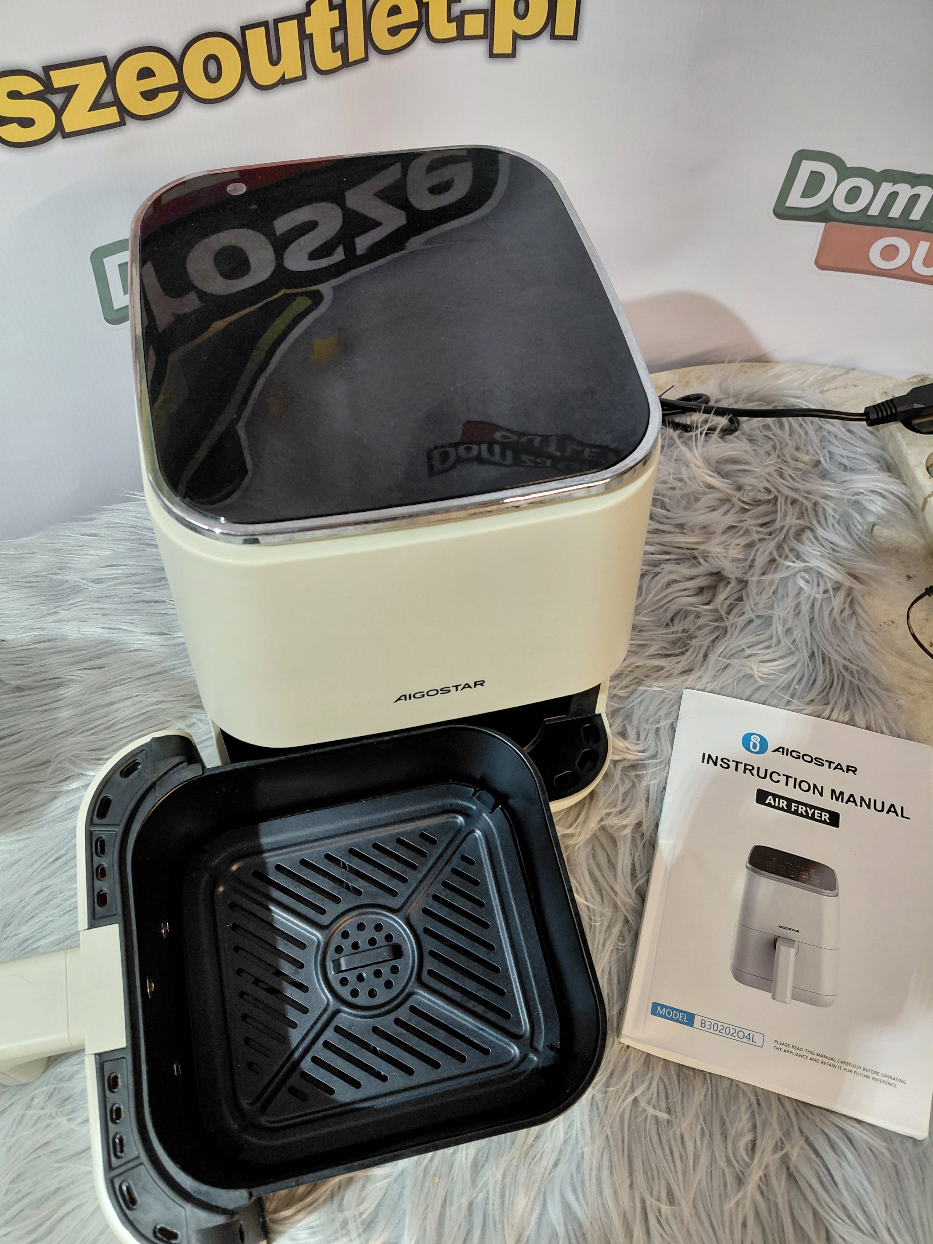 Aigostar Frytkownica Beztłuszczowa B30202O4L 2L – Air Fryer z Panelem Dotykowym
