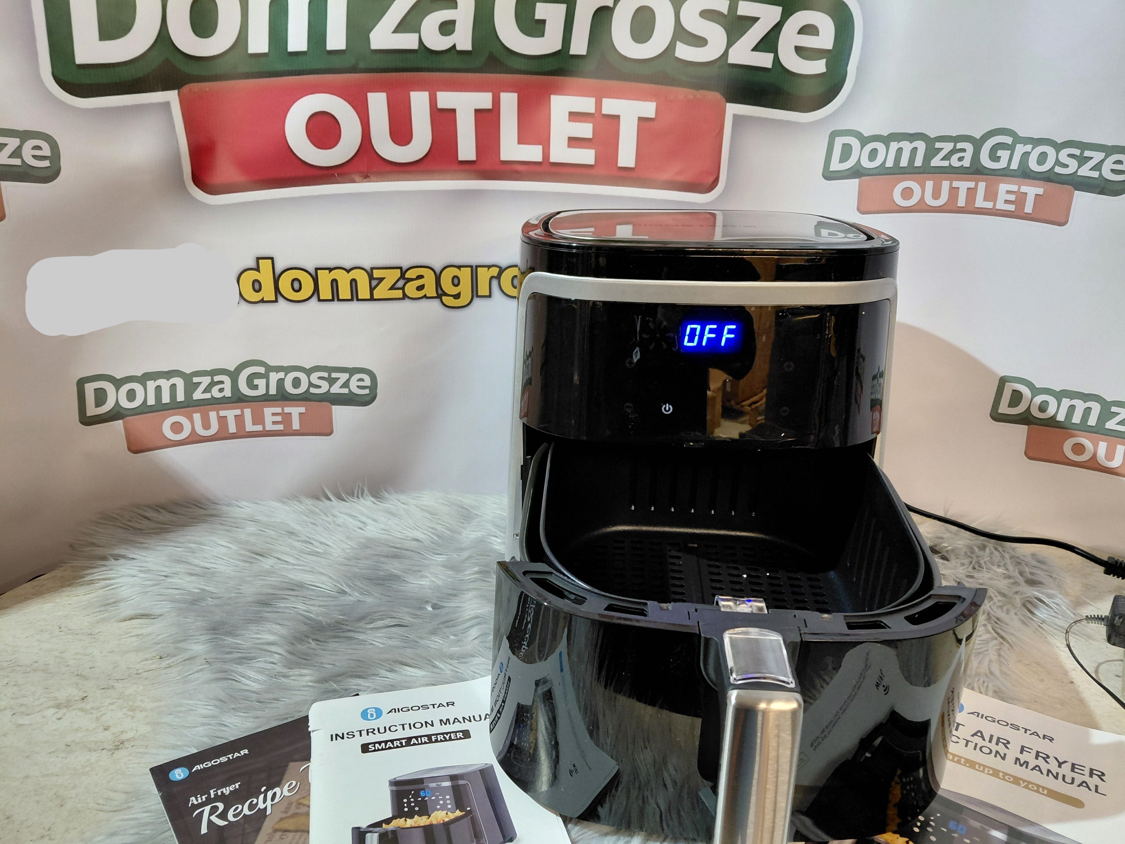 Aigostars 300010XQF Cube Smart Frytkownica Beztłuszczowa 7L 1900W Spryskiwacz Oleju