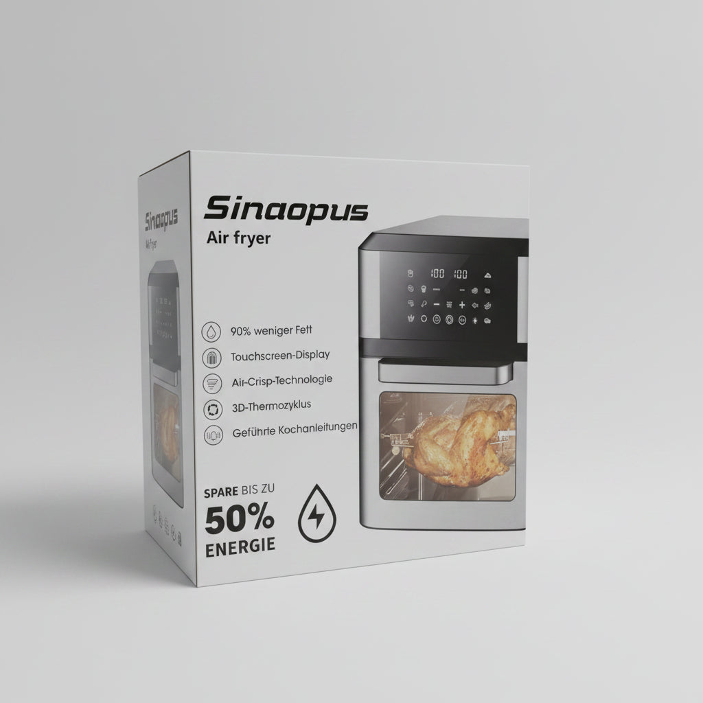 Sinaopus Air Fryer – Oil-Free Fryer with Touchscreen and Rotisserie