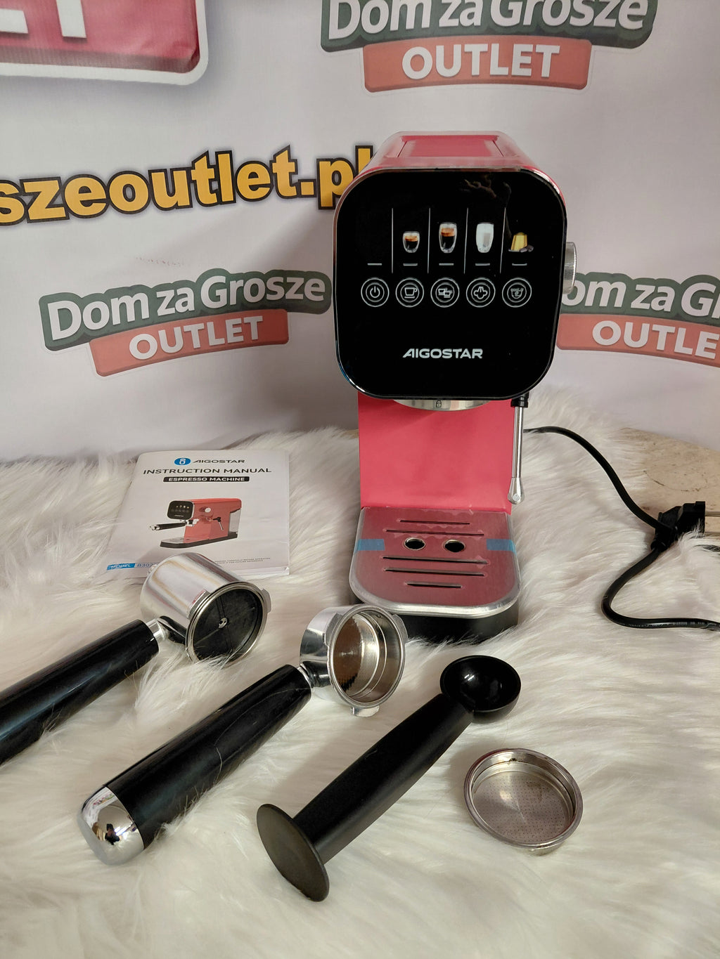 Ekspres do Espresso Aigostar – Cappuccino i Latte w domu, panel LCD, dysza spieniająca ❤️