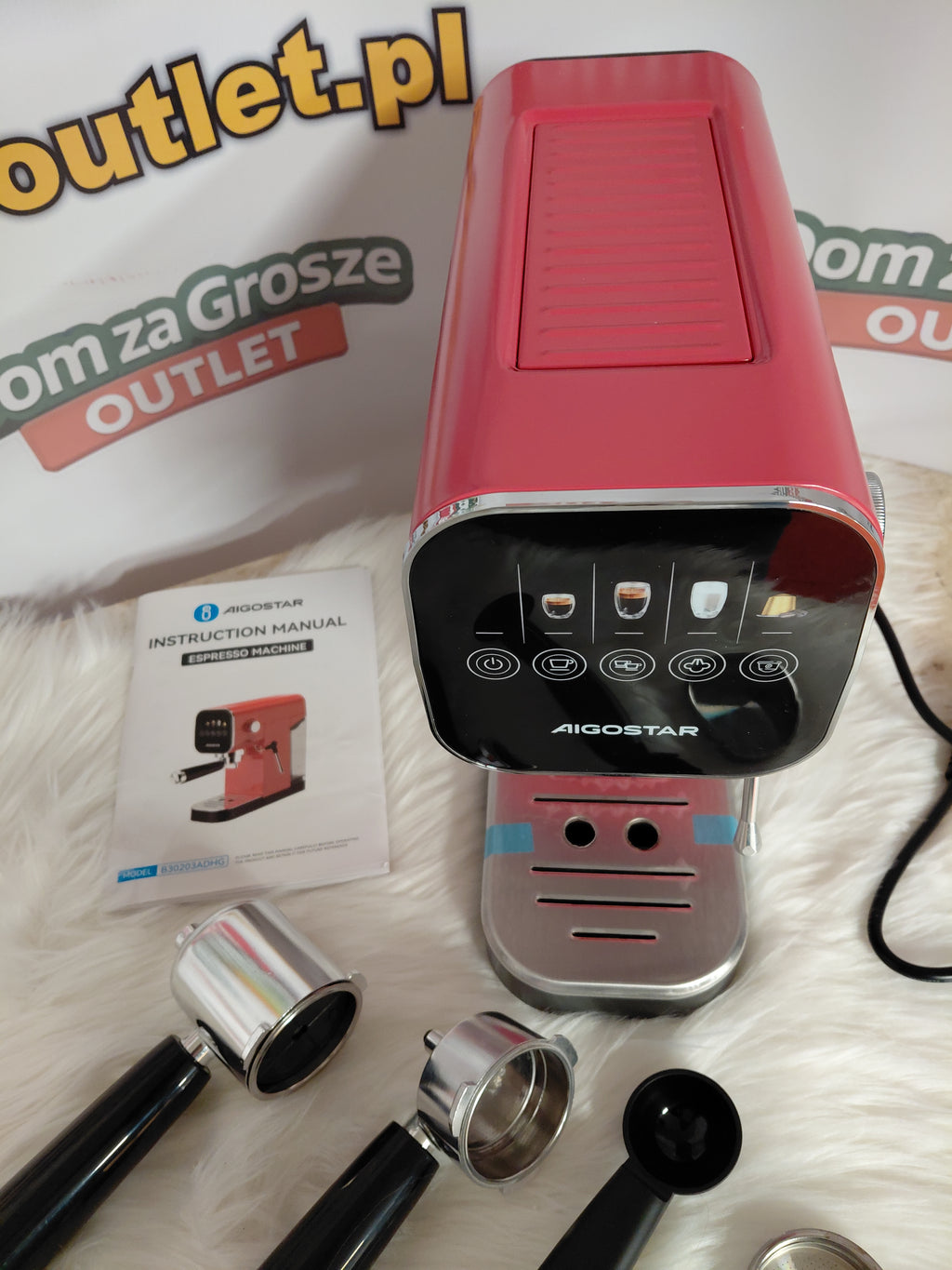 Ekspres do Espresso Aigostar – Cappuccino i Latte w domu, panel LCD, dysza spieniająca ❤️