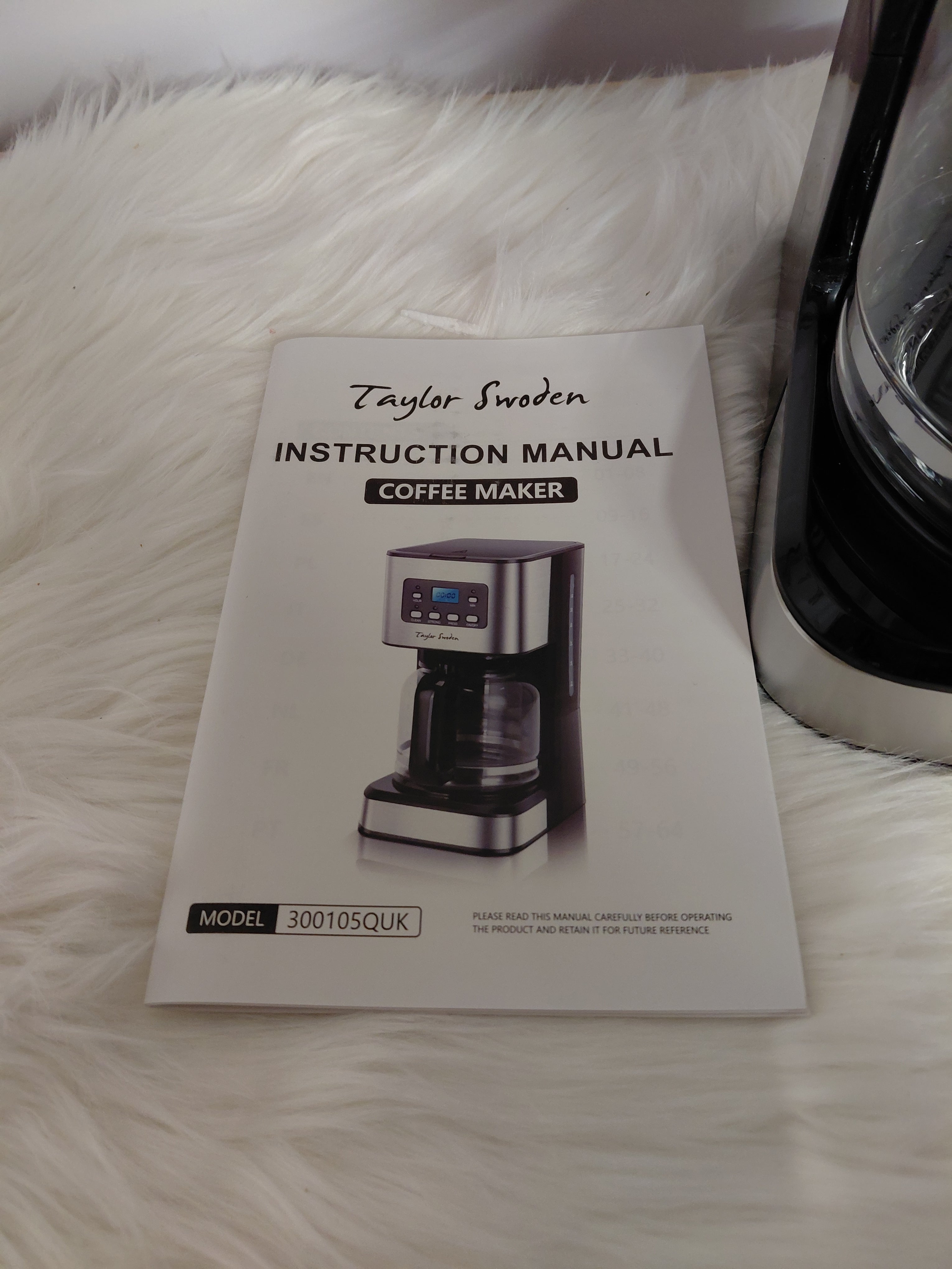 Taylor Swoden - drip coffee maker with timer, stainless steel (new)