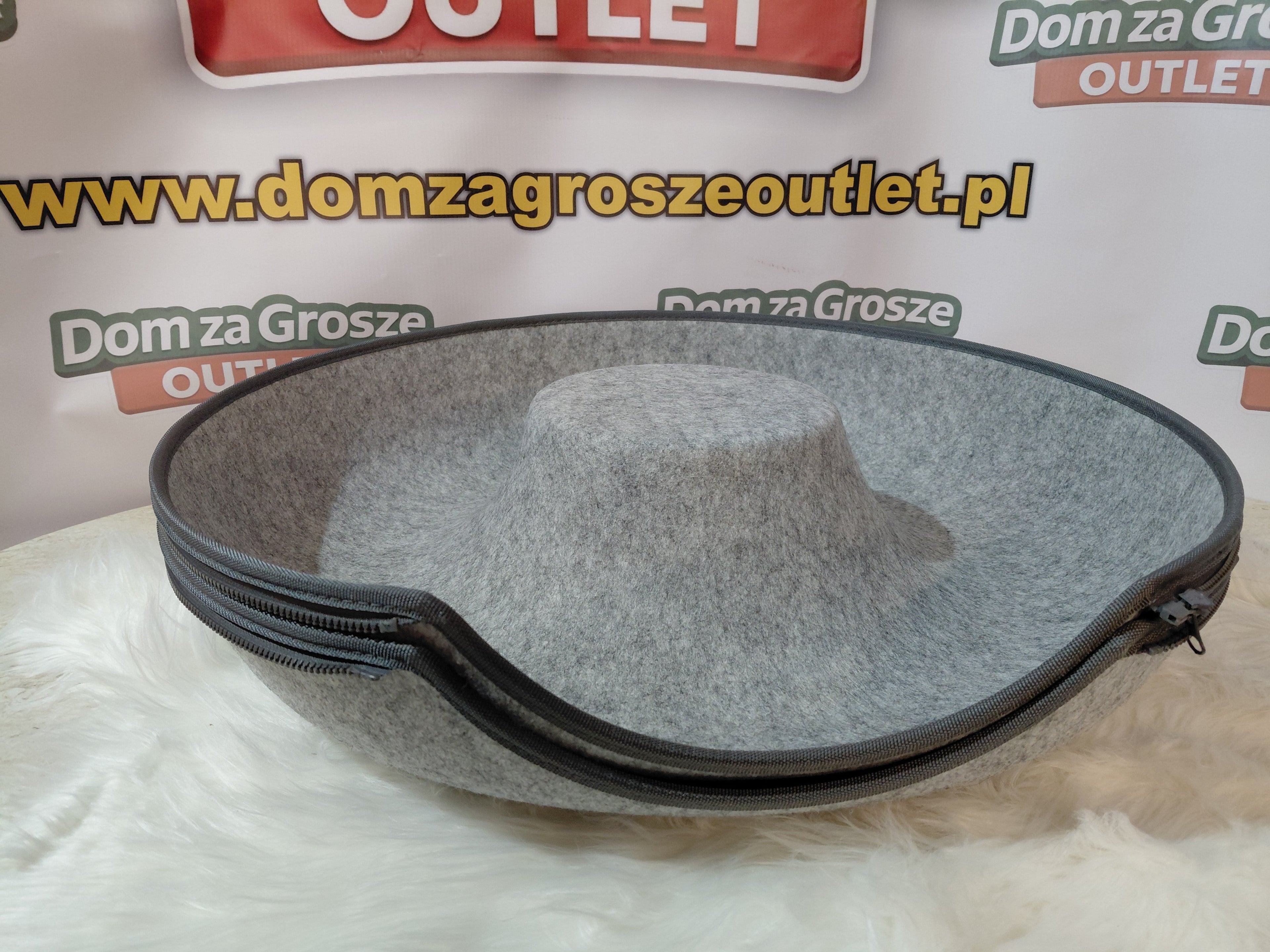 Legowisko dla Kota Donut 2w1 Nobleza - tunel + legowisko, miękki filc, Ø59 cm 🐈 Twój kot pokocha!