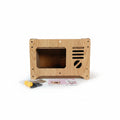 Wooden Cat Scratcher House Nobicza – hideaway + sisal + toys included 🐾