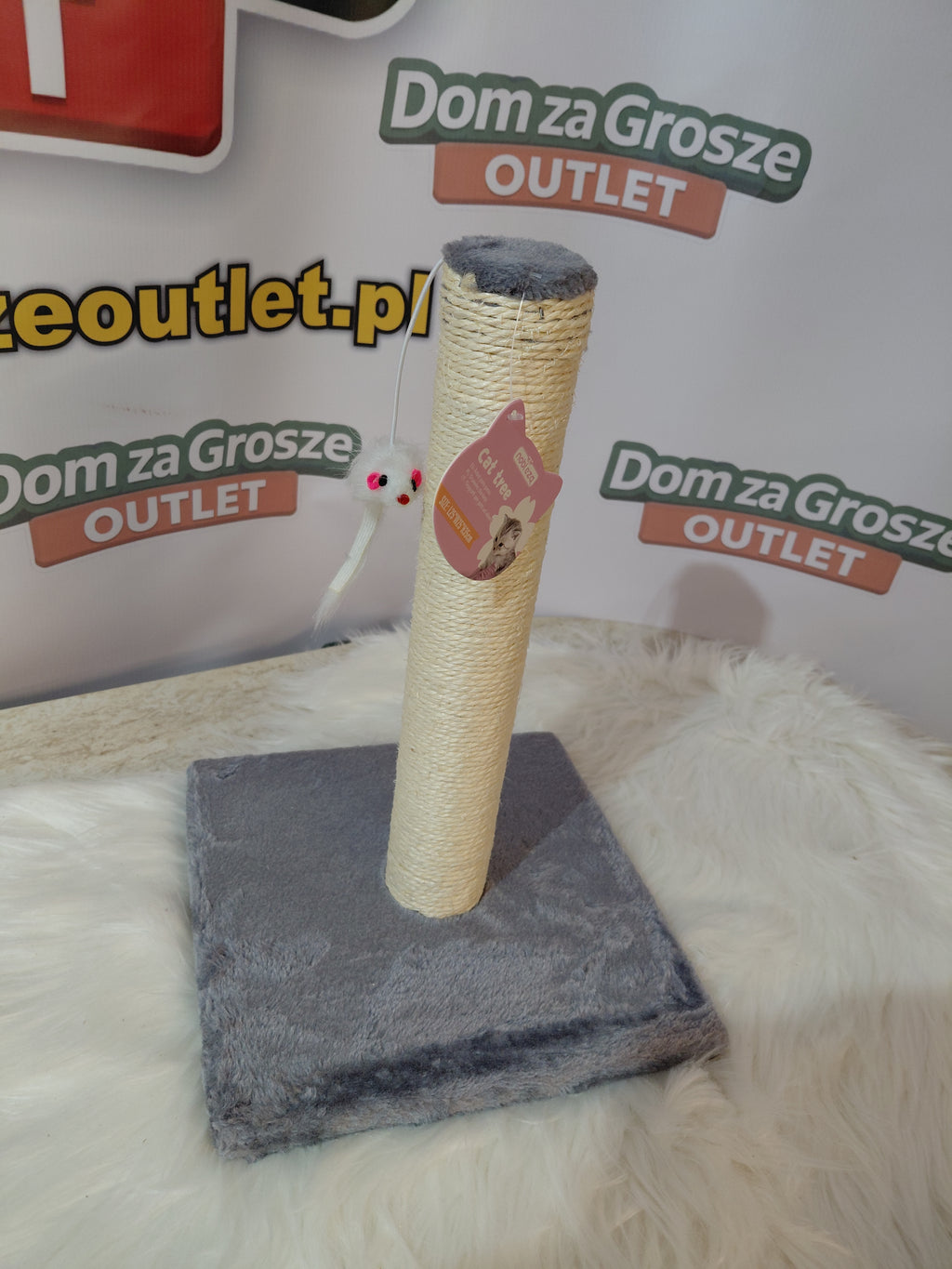 Drapak dla Kota Cat Line – Słupek Sizalowy, Podstawa 25x25 cm, Wysokość 33 cm