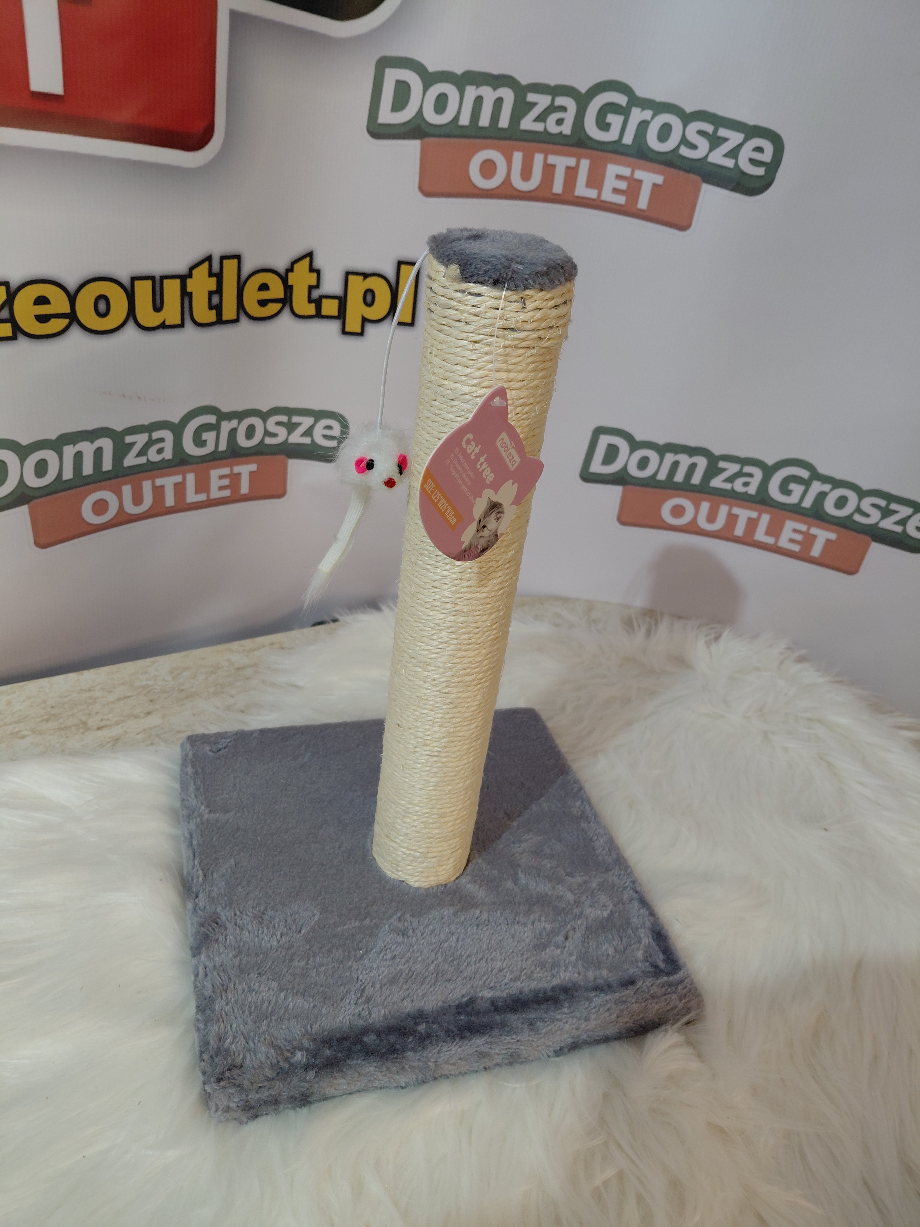 Drapak dla Kota Cat Line - Słupek Sizalowy, Podstawa 25x25 cm, Wysokość 33 cm