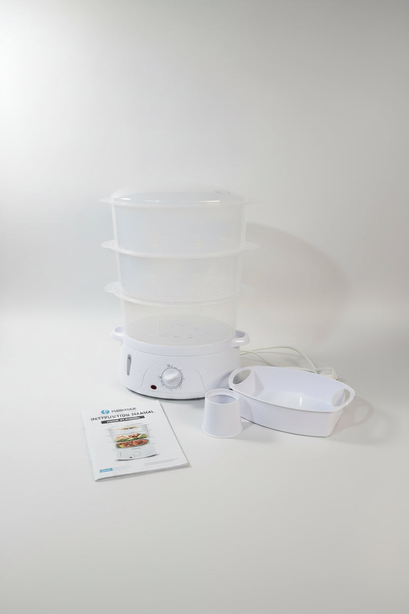 Aigostar 3-Tier Electric Steamer - healthy steam cooking, rice tray, BPA Free 🥦