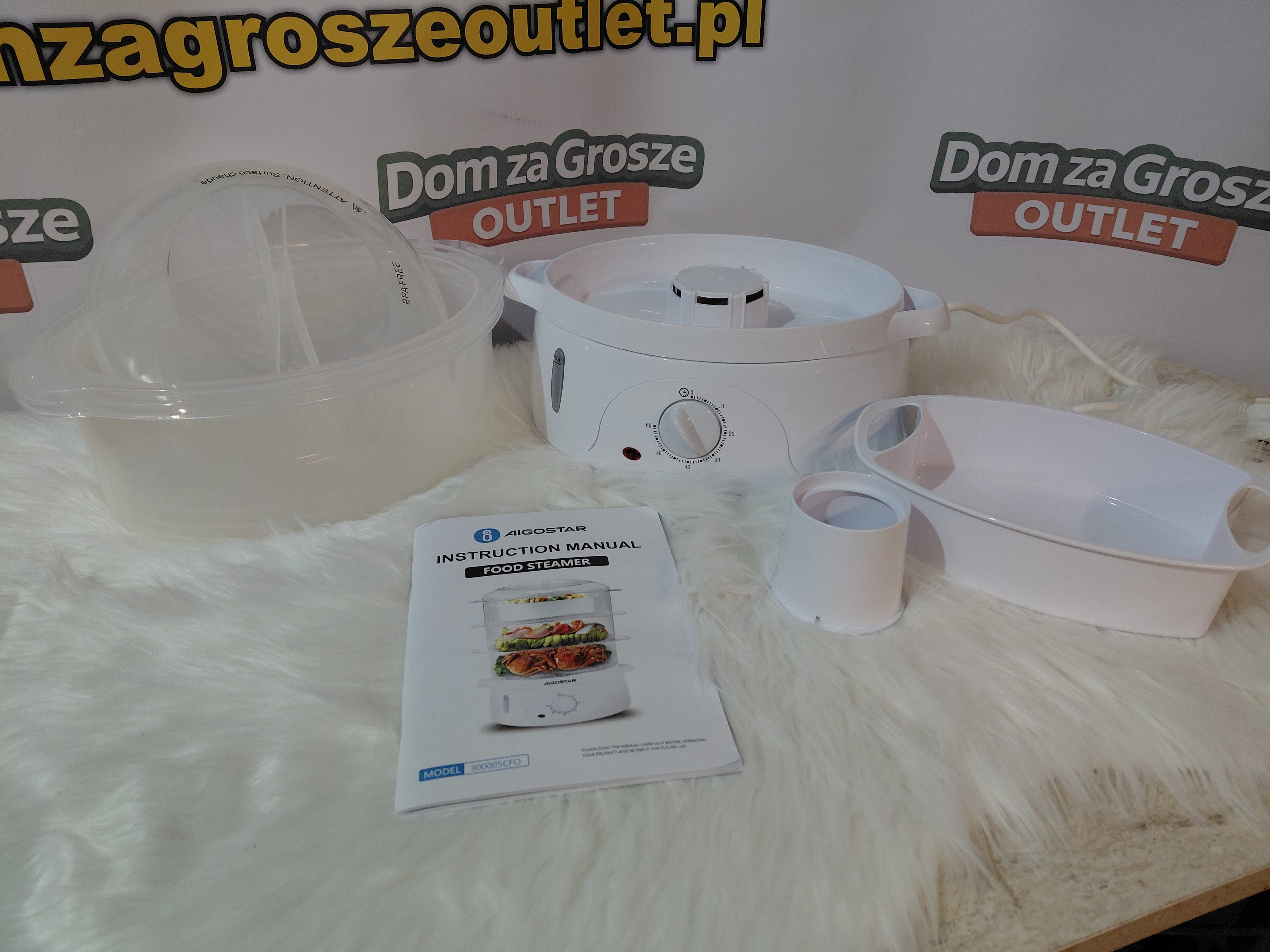 Aigostar 3-Tier Electric Steamer - healthy steam cooking, rice tray, BPA Free 🥦