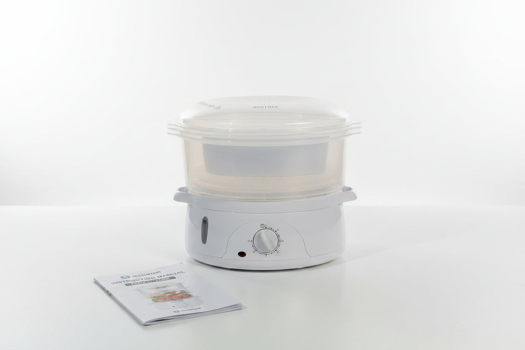 Parowar Elektryczny 3-Poziomowy Aigostar – zdrowe gotowanie na parze, tacka do ryżu, BPA Free 🥦