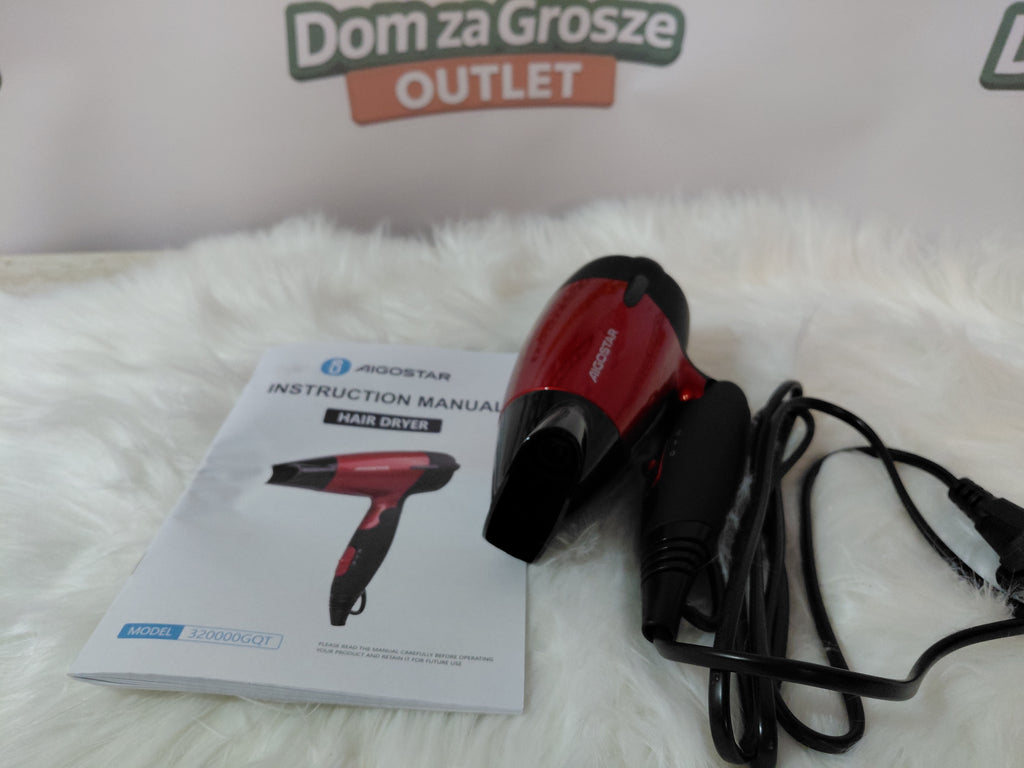 Aigostar – suszarka do włosów Hair Dryer, czerwono-czarna (nowa)