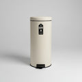 Brabantia NewIcon – metal pedal bin, 30L, cream (dent on the top lid)