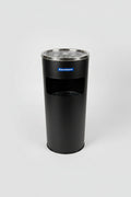Songmics – metal waste bin with ashtray, black (damaged packaging)