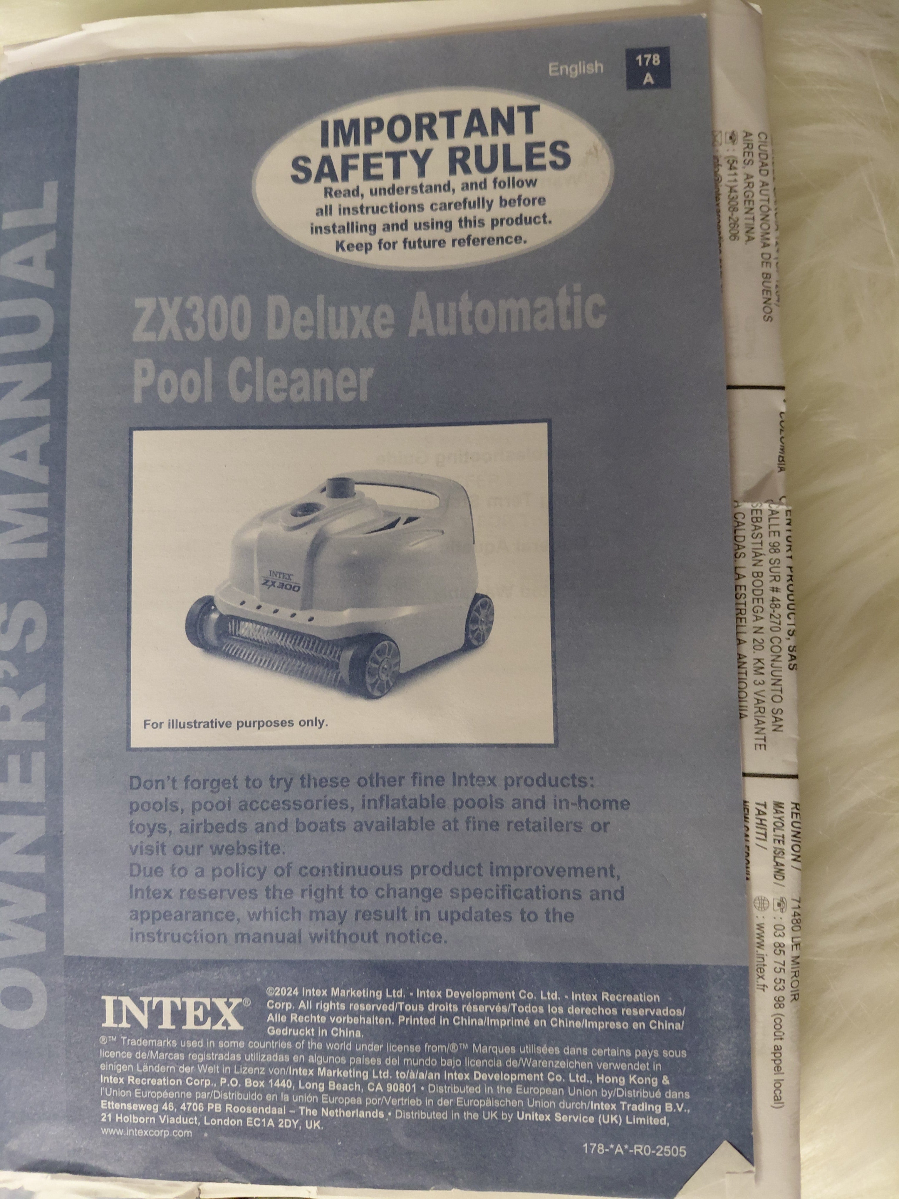 Intex ZX300 – automatyczny odkurzacz basenowy z akcesoriami