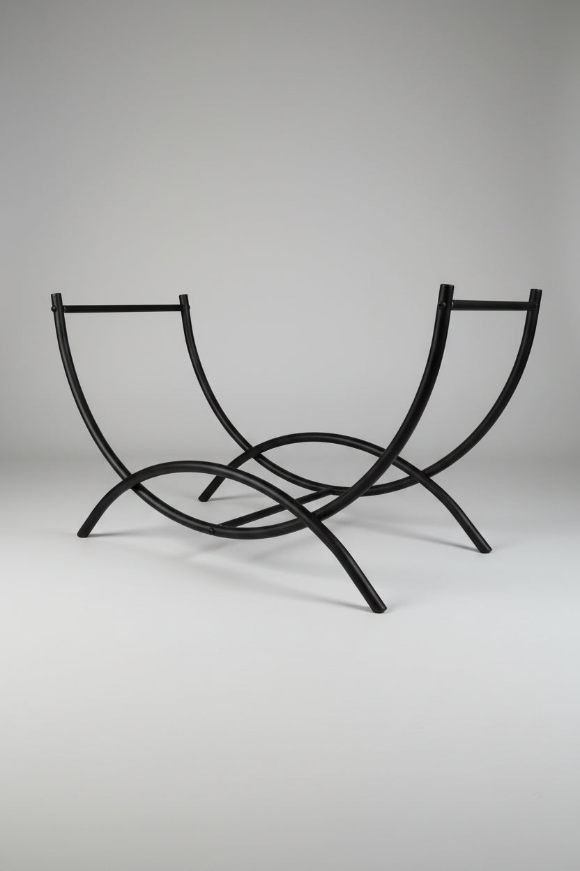 Kosz na drewno Relaxdays – Stojak metalowy 66x35x31 cm