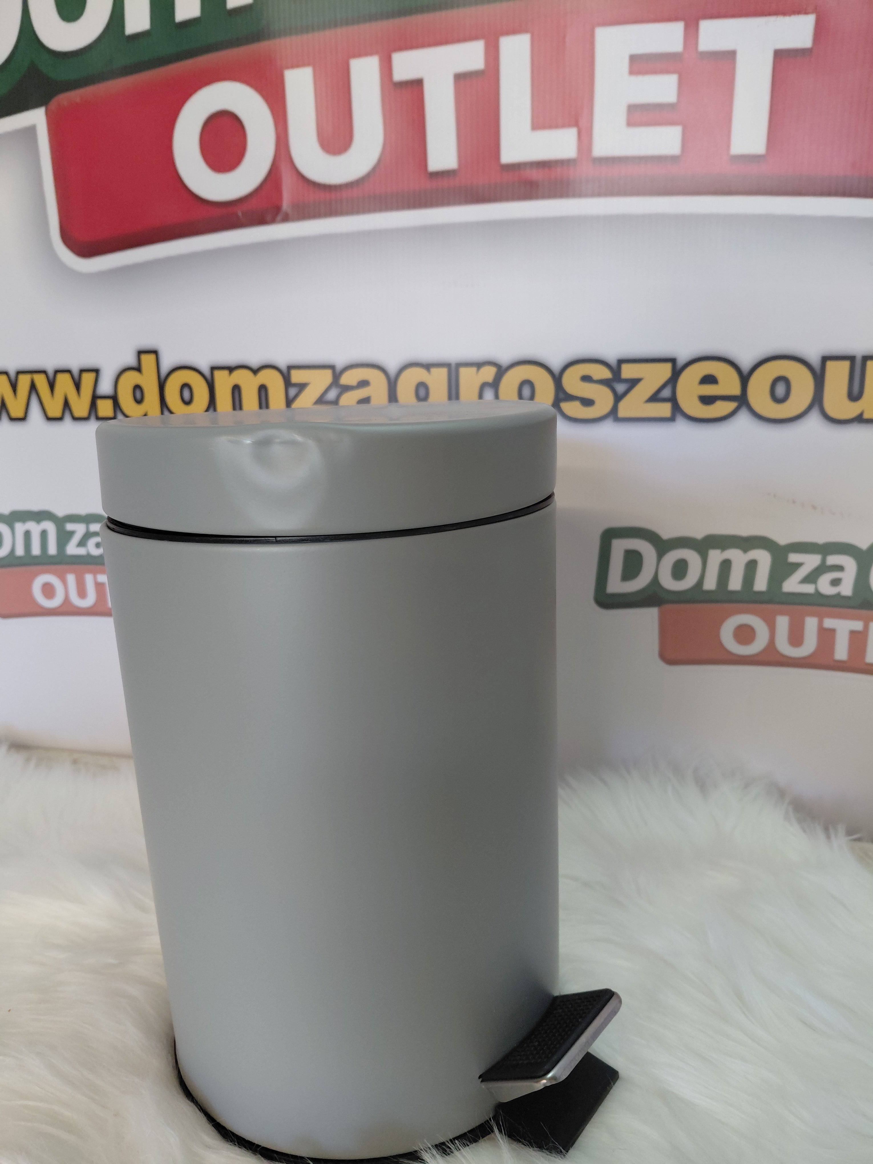 Kosz na śmieci z pedałem 3L szary mat - OUTLET