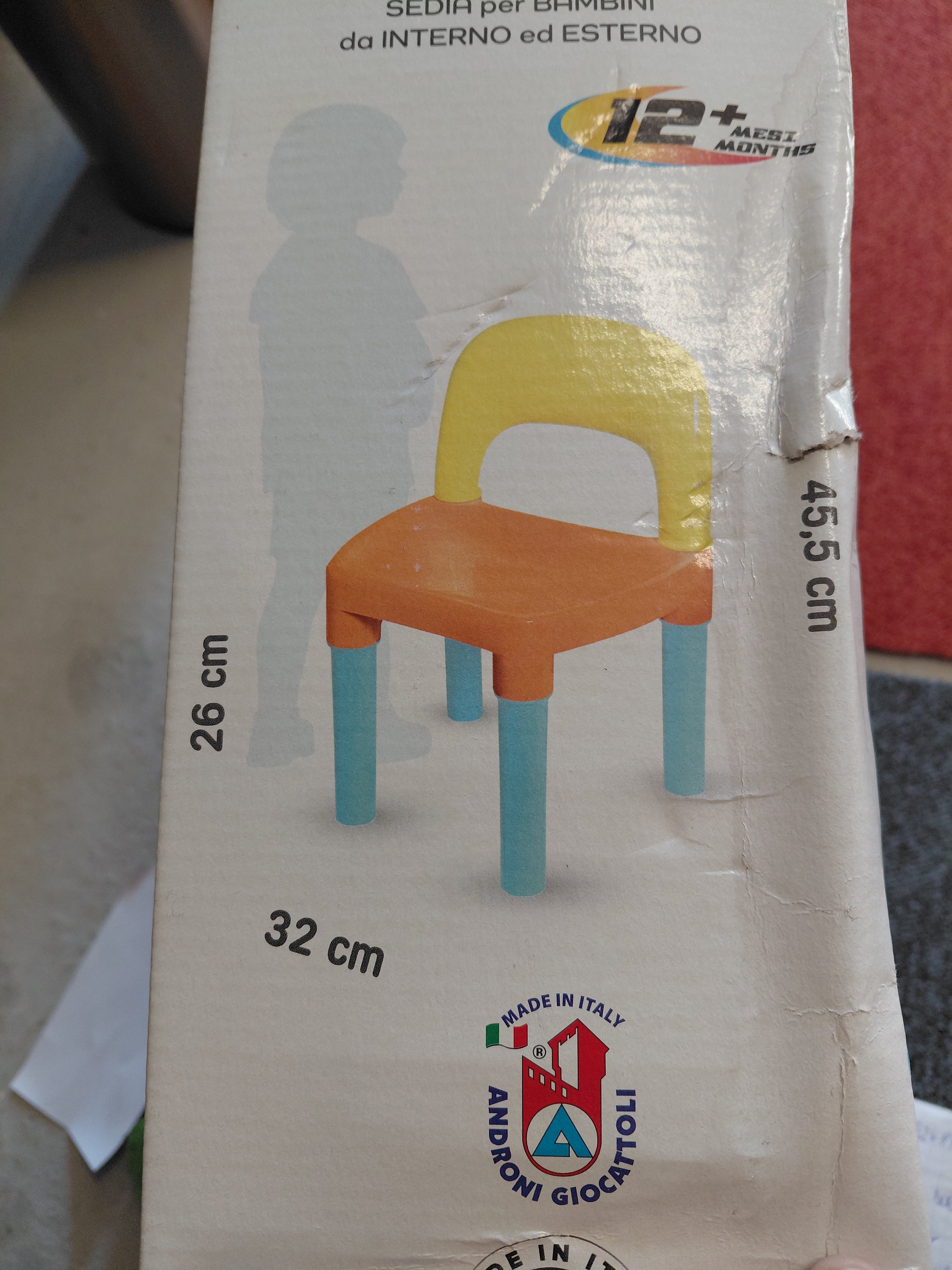 Androni Giocattoli Kids Chair - Krzesełko dziecięce 32x26x45,5 cm | OUTLET