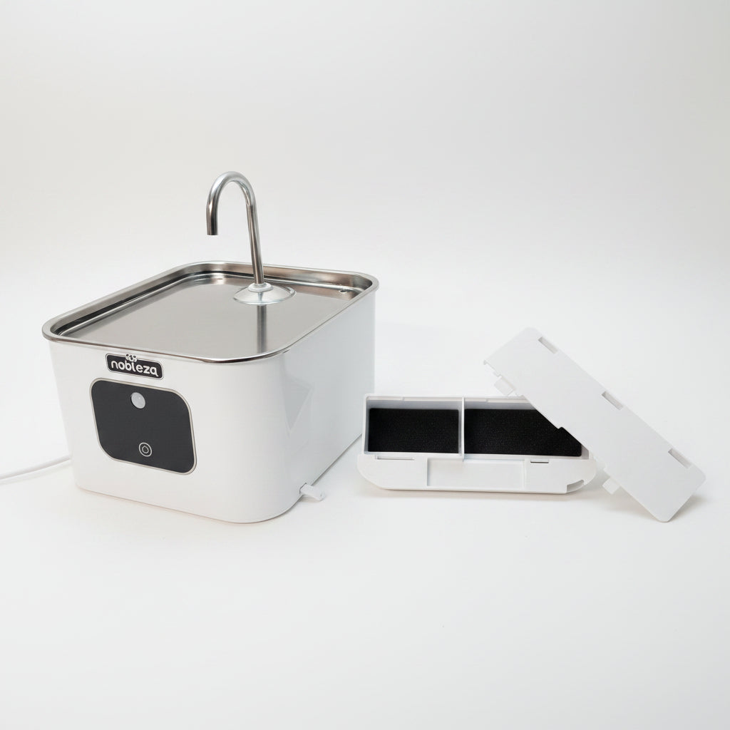 Nobleza CHIWDO13 Automatic 4L Stainless Steel Cat Dog Fountain Filter
