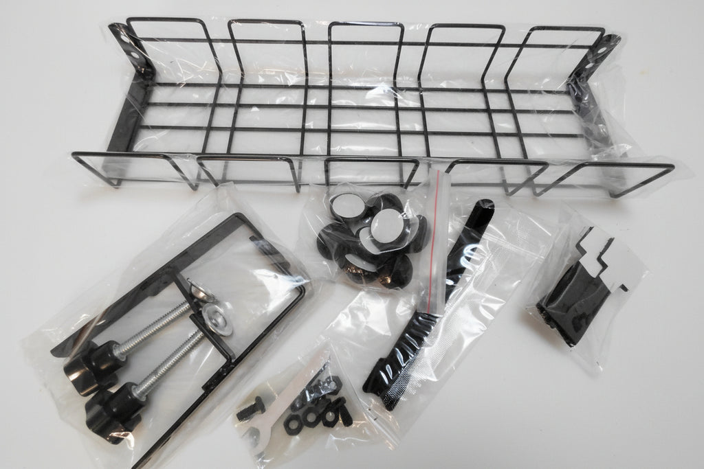 Organizer na kable pod biurko metalowy czarny LXQ 230