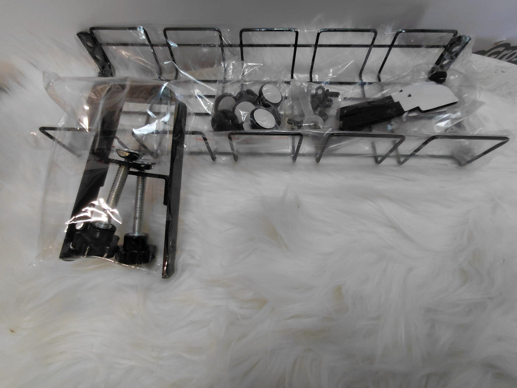 Organizer na kable pod biurko metalowy czarny LXQ 230