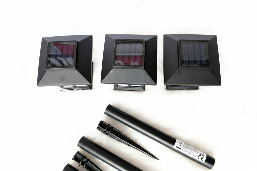 Grundig Solarne latarnie ogrodowe LED zestaw 3 szt. - ciepłe białe, 6-8h świecenia