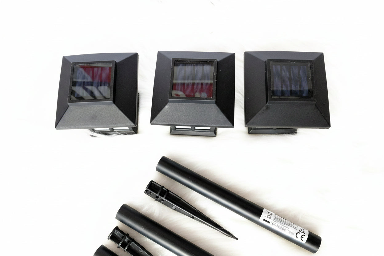 Grundig Solarne latarnie ogrodowe LED zestaw 3 szt. - ciepłe białe, 6-8h świecenia
