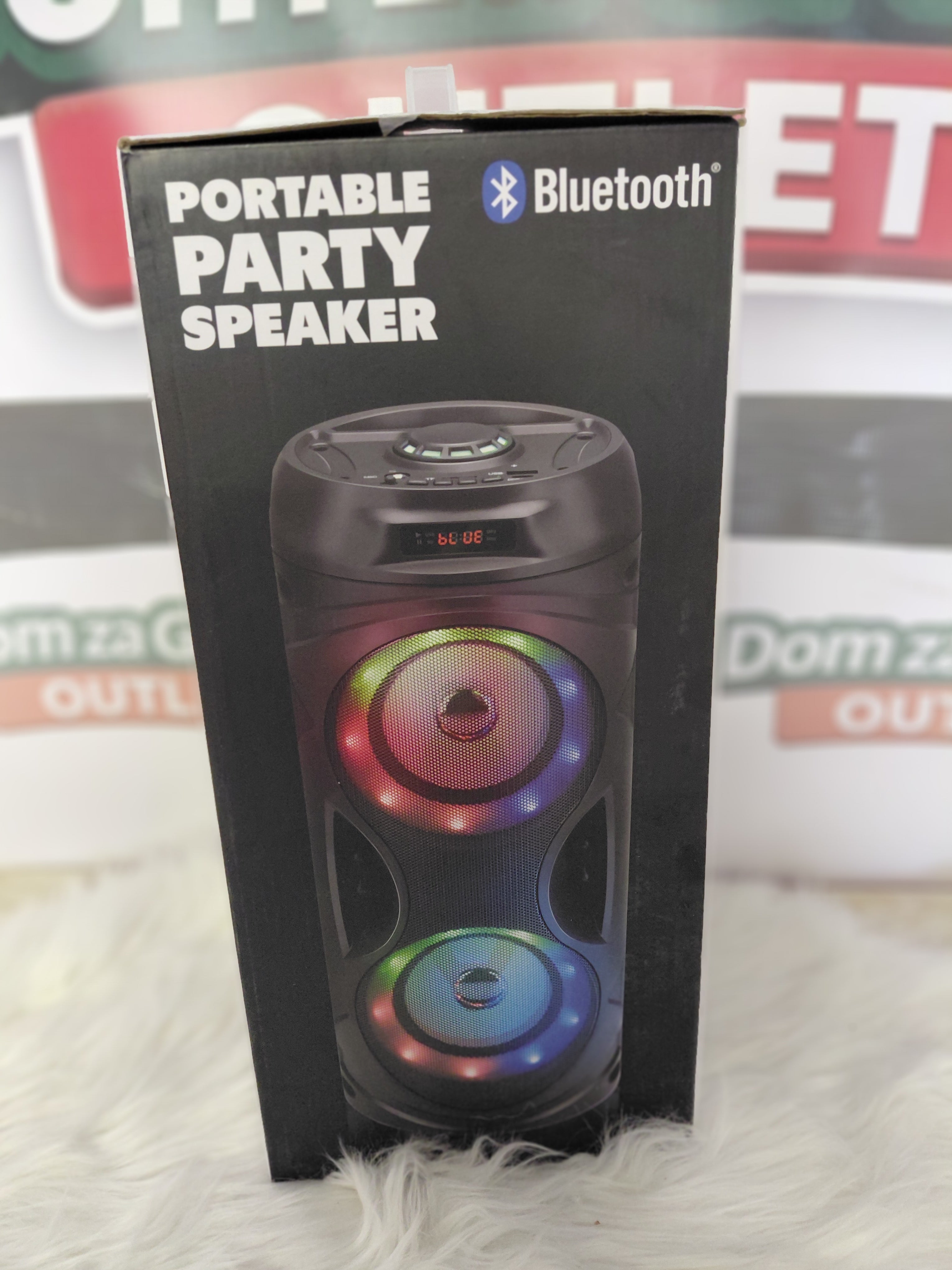 Głośnik Bluetooth Party Speaker RGB 2x5W - TWS, USB-C, 18 LED, 6h grania!