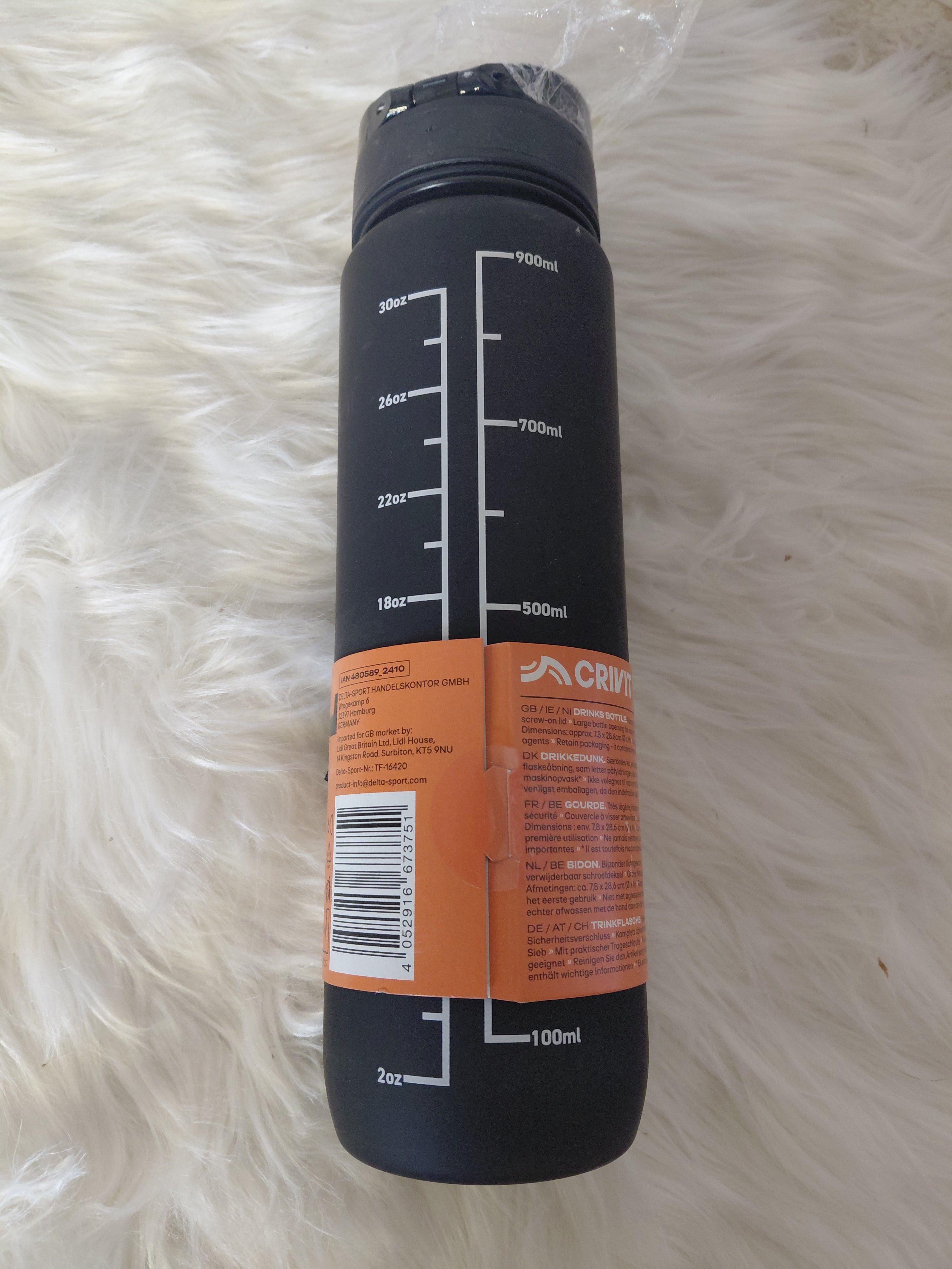 Bidon Sportowy CRIVIT z Podziałką 1000 ml — zestaw 2 szt.