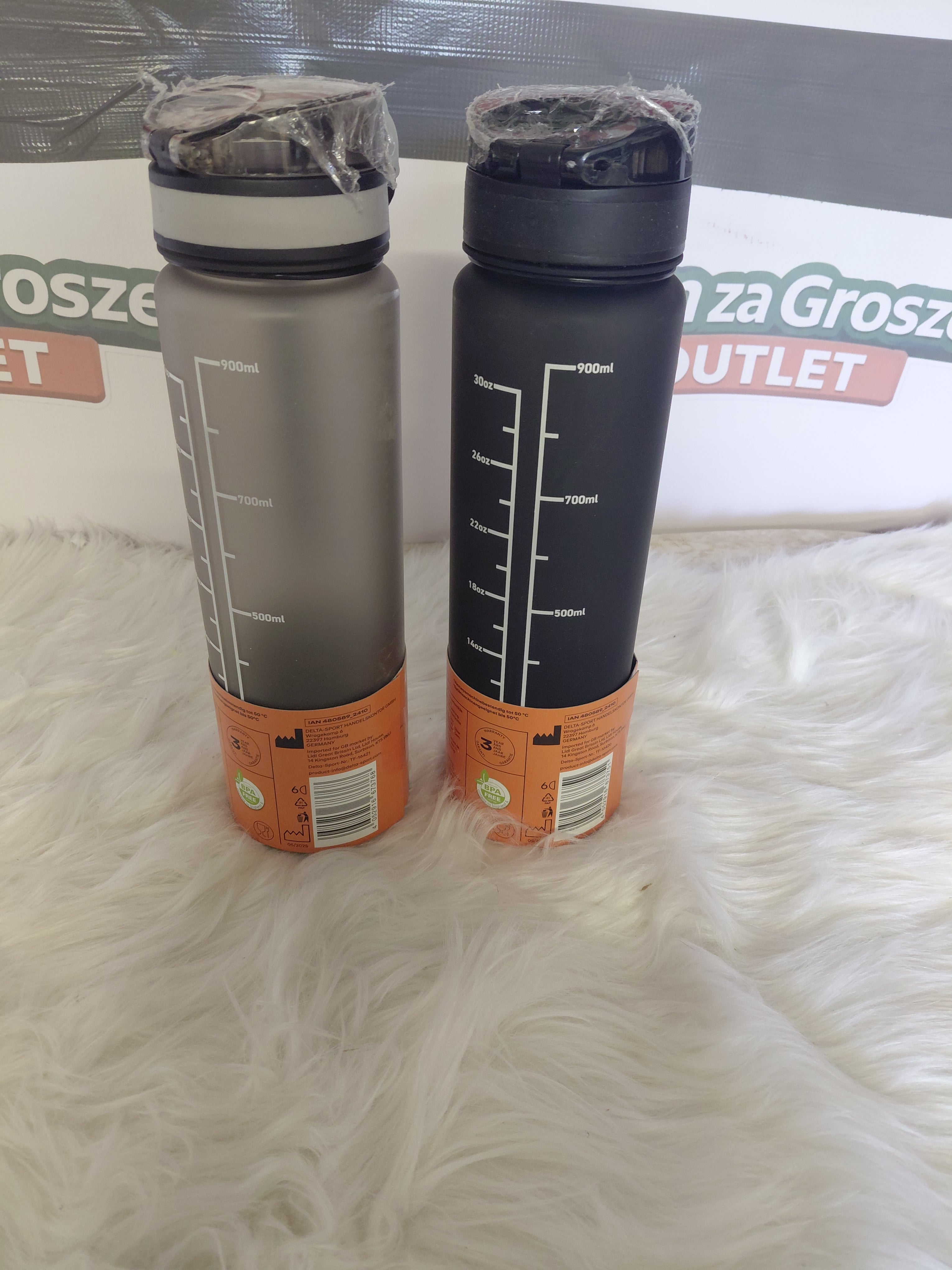 Bidon Sportowy CRIVIT z Podziałką 1000 ml — zestaw 2 szt.