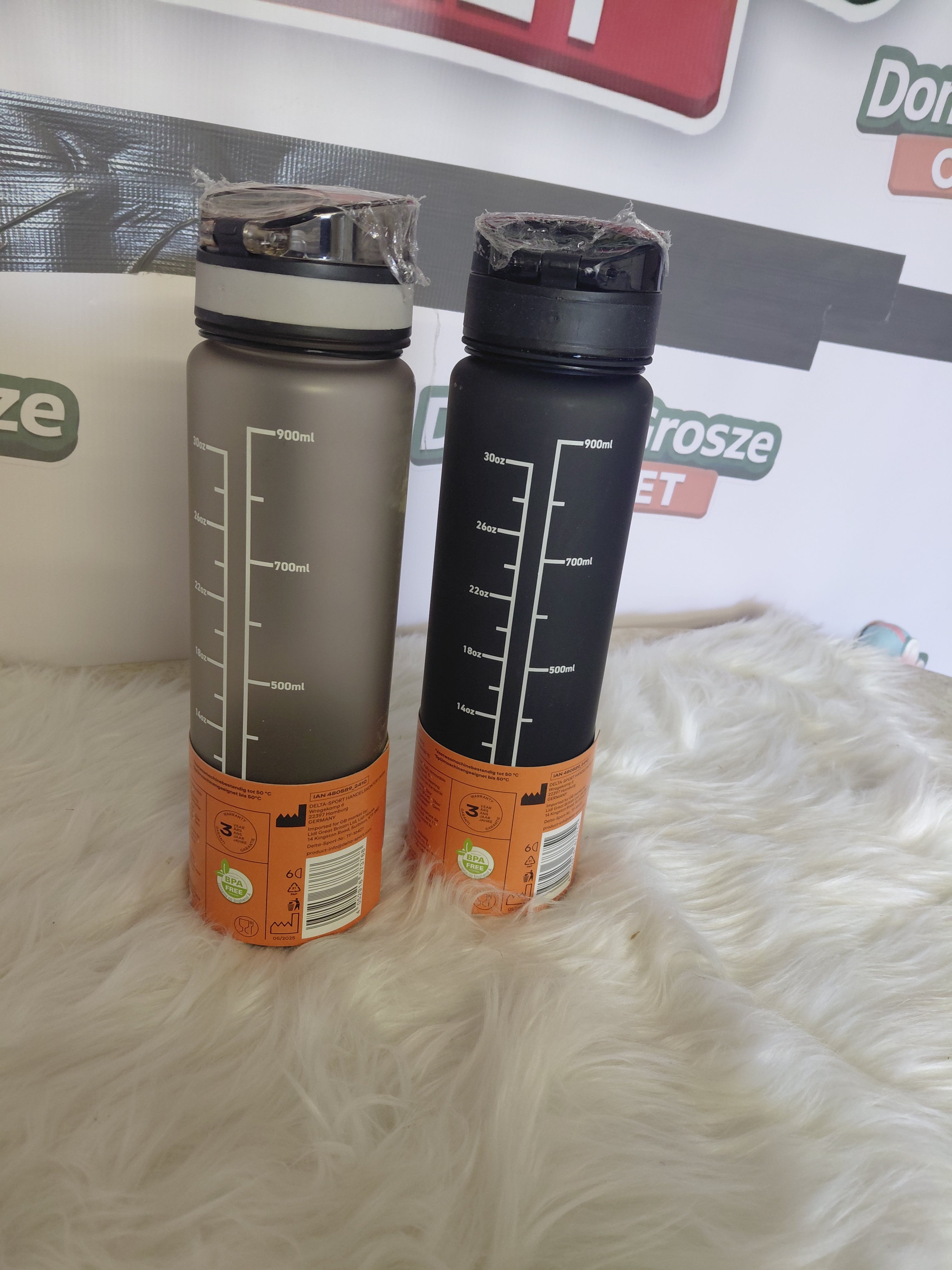 Bidon Sportowy CRIVIT z Podziałką 1000 ml — zestaw 2 szt.