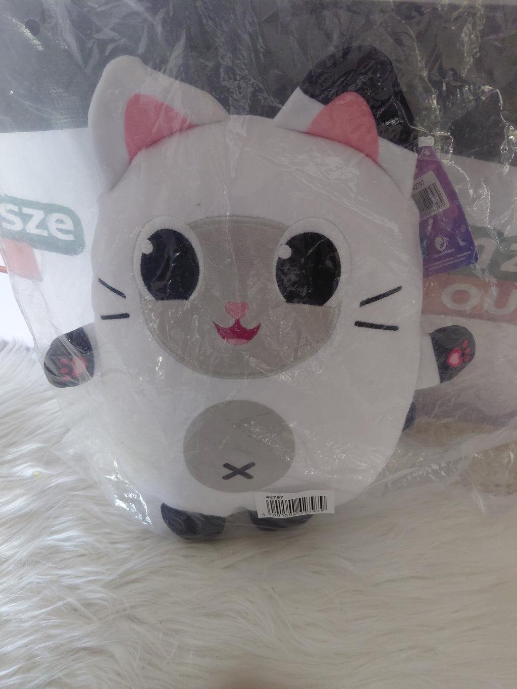 Gabby's Dollhouse Pandy Paws Pluszak Maskotka | Biały Kotek | Duży Miś 6+