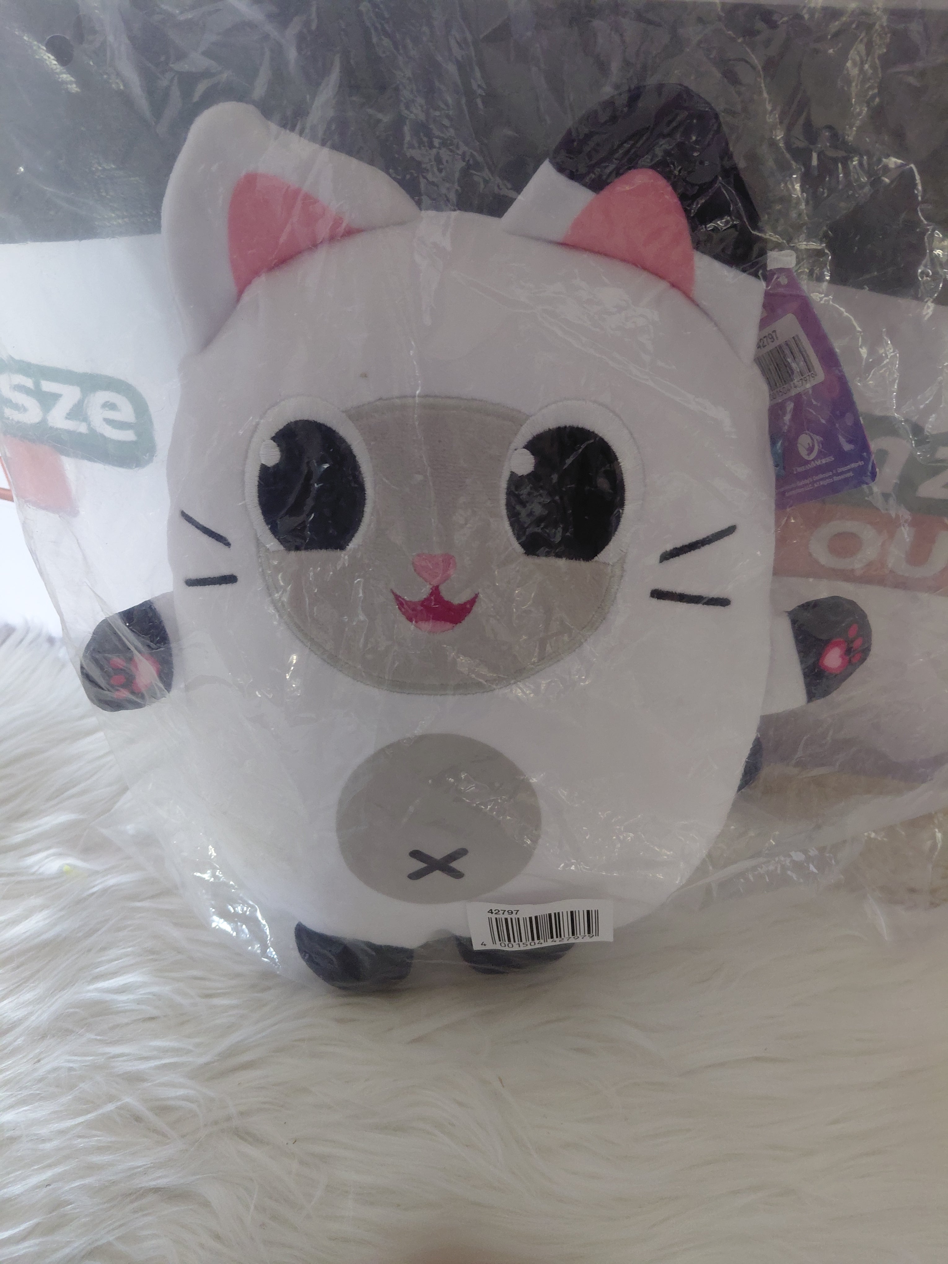 Gabby's Dollhouse Pandy Paws Pluszak Maskotka | Biały Kotek | Duży Miś 6+