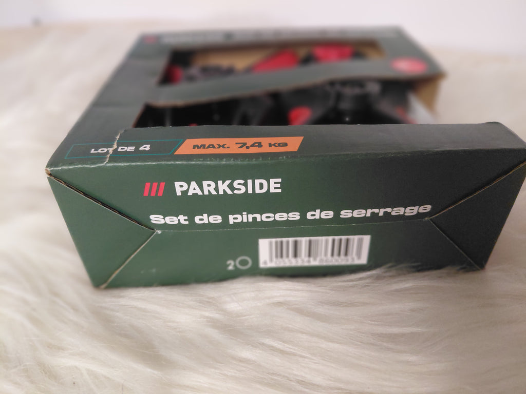 Parkside – zestaw 4 zacisków sprężynowych, max. 7,4 kg