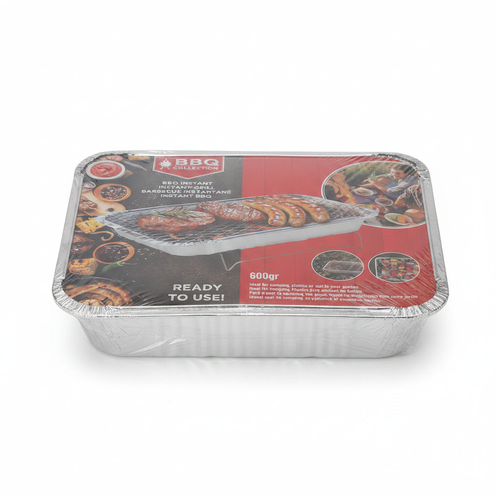BBQ Collection Instant Grill Jednorazowy 600g | Gotowy do Użycia | Grill Węglowy BBQ
