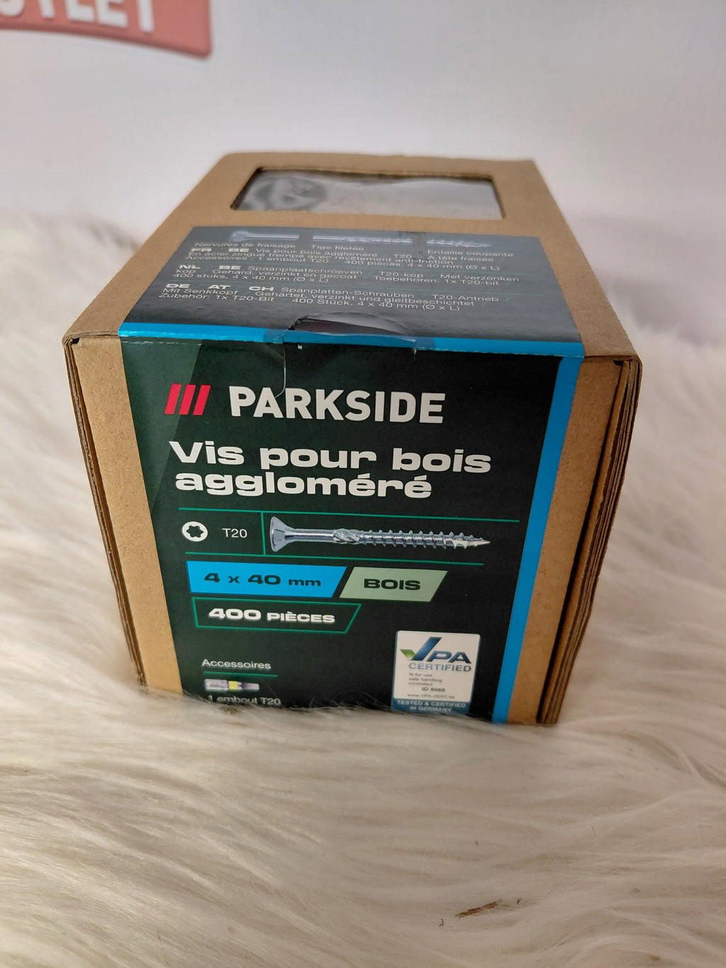 Parkside Wkręty do Płyty Wiórowej T20 4x40mm 400 szt. | Stal Hartowana VPA