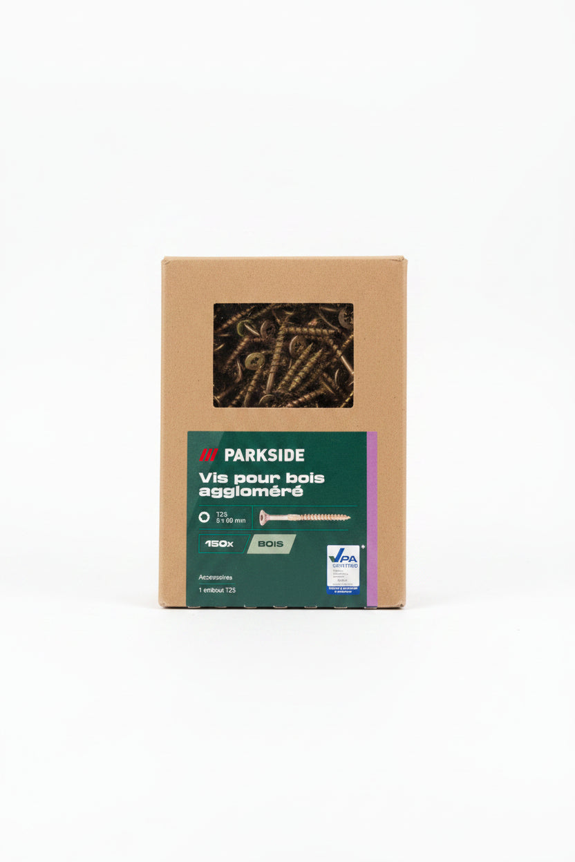 Parkside Wkręty do płyty wiórowej T25 5,1x60mm 150 szt. | Stal hartowana cynkowana