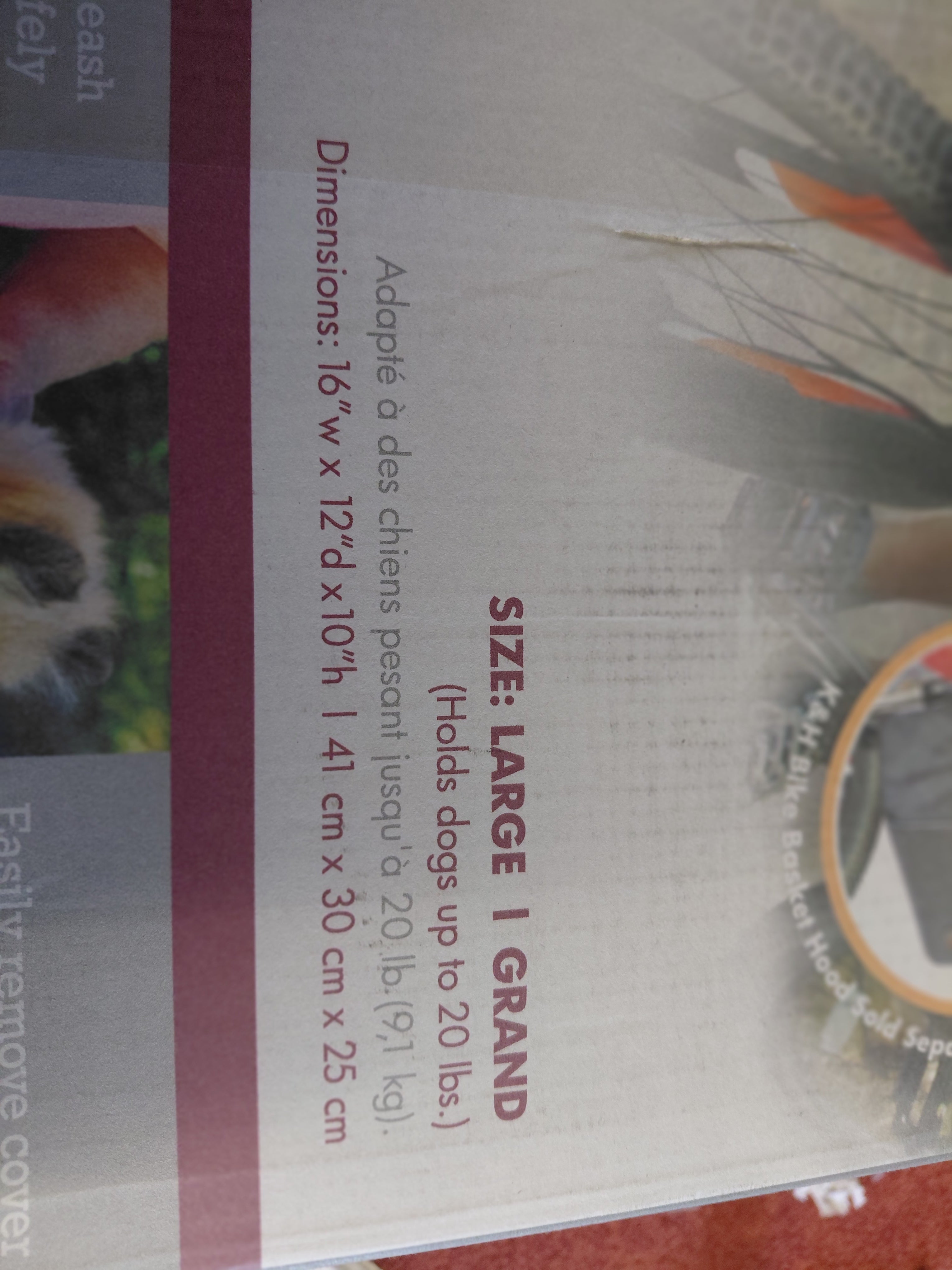 K&H Pet Products Kosz rowerowy dla psa rozmiar L