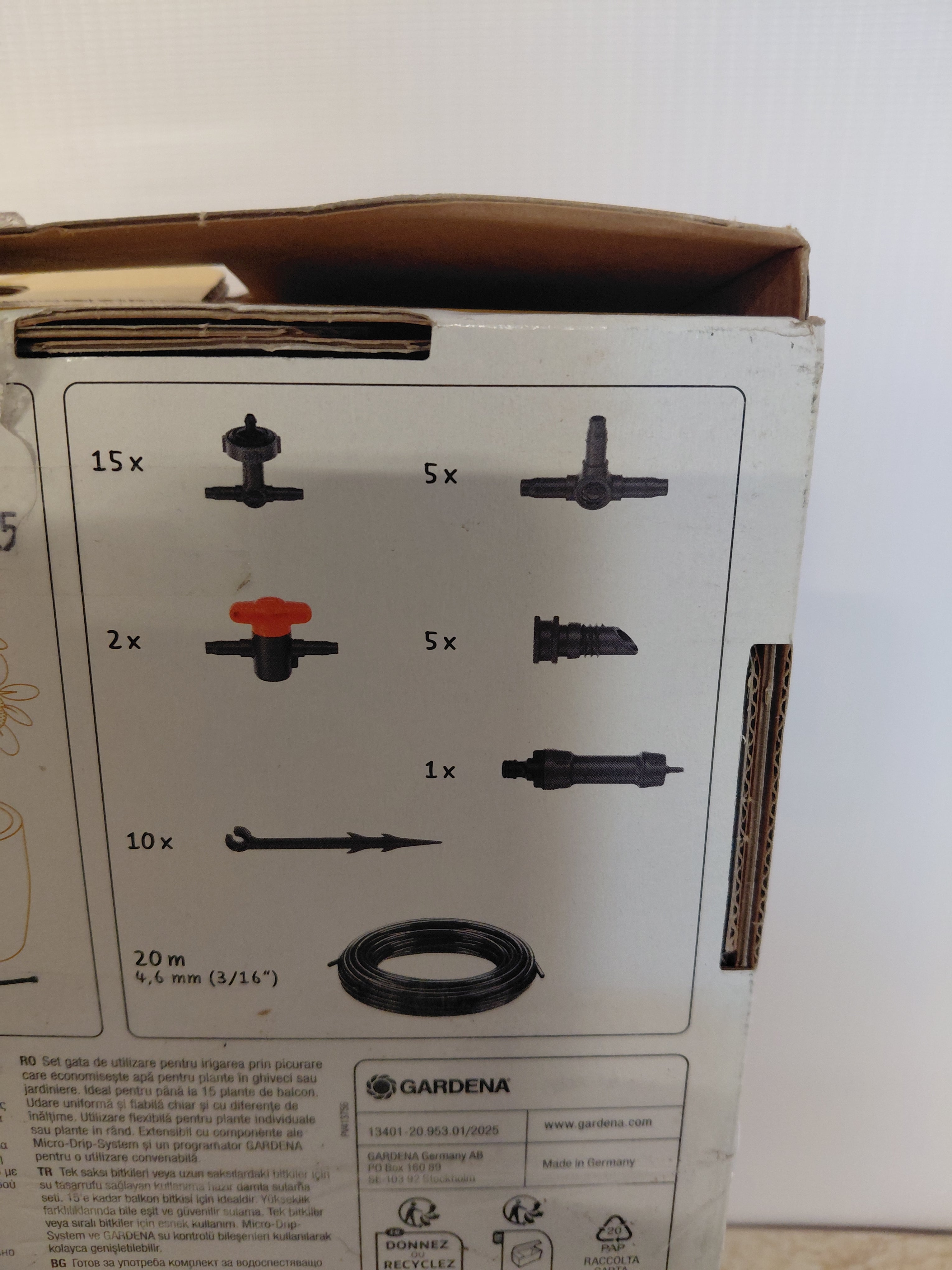 Gardena Micro-Drip-System Set 15 Zestaw nawadniania kroplowego do roślin doniczkowych