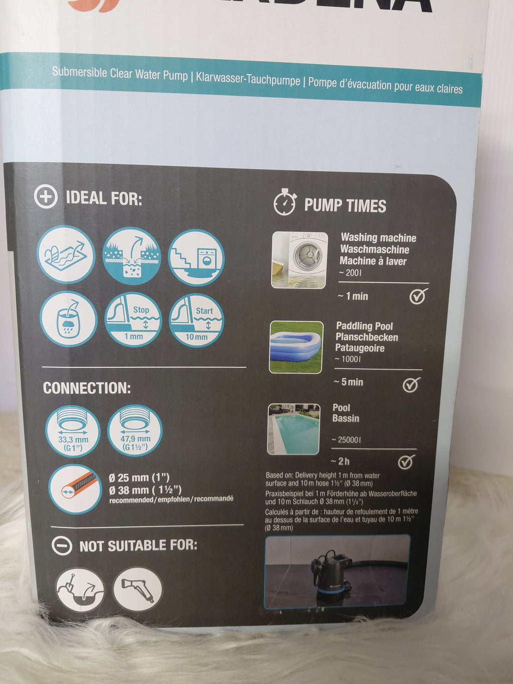 Gardena Basic Submersible Clear Water Pump 20000 – pompa zanurzeniowa 550 W