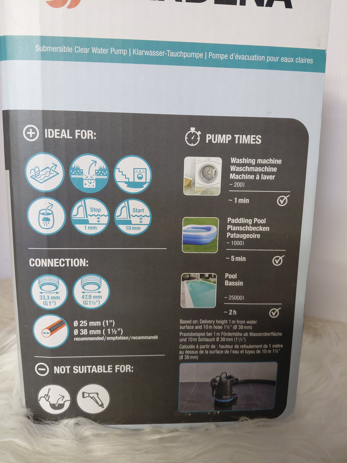 Gardena Basic Submersible Clear Water Pump 20000 - pompa zanurzeniowa 550 W