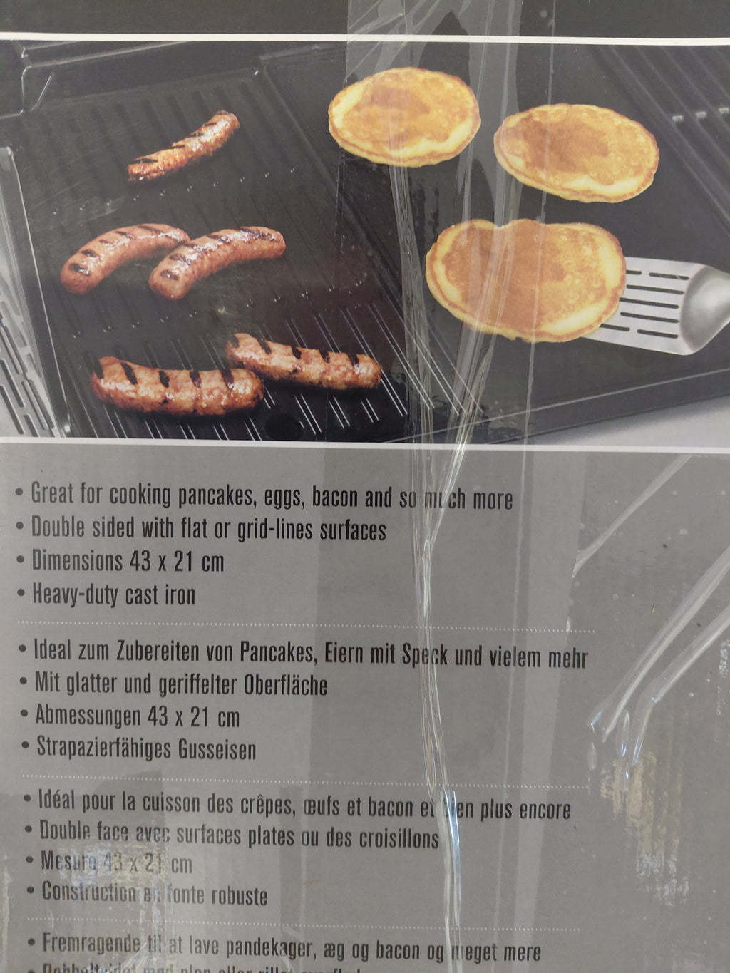 Char-Broil 3 Burner Grill Griddle - żeliwna płyta grillowa dwustronna 43x21 cm